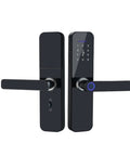 Toss Your Rusty Keys Straight Out The Window When You Grab This Hassle Free Fingerprint Smart Lock Featuring A Sleek Handle And Responsive Digital Keypad For Smooth Front Door Entry Anytime Or Anyday - black fingerprint door lock with keypad