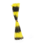 Top Shelf Flexible Silicone Lure Skirts Six Hundred Strand Bulk Pack For Jig Tying And Spinnerbait Assembly with yellow and black strands