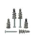 Drywall Anchor Kit with Self-Drilling Screws, 100 Pcs, 50 Lb Capacity, Heavy Duty Zinc-Plated Carbon Steel, Rust Resistant, No Pre-Drill Install, Easy Mount for Shelves, Pictures, TV Brackets and More, shown with anchors and screws