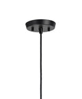 Ceiling attachment of Adjustable 1 Light Hanging Mini Pendant Ceiling Light With Metal Wire Shade In Matte Black Finish, 60 in Cord