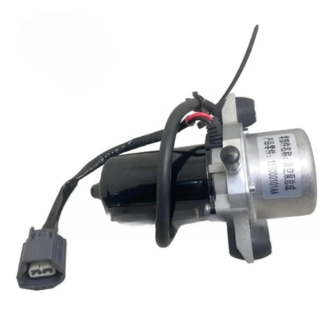 Electric Vacuum Booster Brake Pump For EV Airizo 5E Up28 Direct Replacement, black and silver durable assembly, side view.