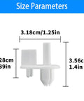 Four Pack 241993101 Refrigerator Shelf Support Clips Heavy Duty Plastic Crisper Bin Holder Pins Universal Fit For Frigidaire Kitchen Appliances size dimensions 3.18cm x 2.28cm x 3.56cm
