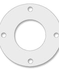 Full Face PTFE Gasket For 3 Inch Pipe Flanges, One Eighth Inch Thick, 150 Class, Virgin Teflon White, Pack Of 10