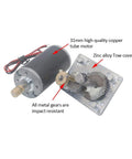 Beefy 12V Gear Motor With High Torque Reducer, Reversible Gearbox, 8mm Shaft, copper coil, exposed metal gears