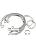Heavy Duty Snap Retaining Ring M8 To M120 In 316 Stainless Steel C Type Internal Circlip For Holes shown in various sizes