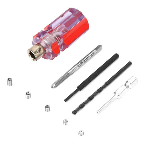 105 Piece Stainless Steel Threaded Inserts Repair Kit For Aluminum And Plastic, Wire Insert Installation Set, various components shown