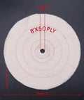 Premium Cloth Buffing Wheel Grinding Pad Compatible With 3 To 8 Inch Bench Grinders, 8 inch, cotton, for polishing.