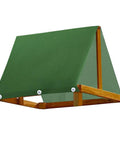 Canopy Replacement Cover For Swing Set 43 By 90 Inches Durable 600D Oxford Cloth With PVC Coating Outdoor Shade Roof Tarp For Wooden Backyard Frames Includes 6 Screws Dark Green