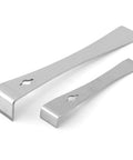 Stainless Steel Pry Bar Scraper Set With 7-1/4 Inch And 9-1/4 Inch Flat Pry Bars For Beekeeping Hive Scraping Baseboard Removal And Trim Pulling Heavy Duty Bee Hive Hand Tool Durable Silver Two Sizes.