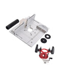 Built To Last Heavy Duty Aluminum Router Lift Kit With Smooth Manual Precision Dial Control, 6.3x8.66 inch base and parts.