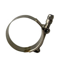 W4 Stainless Steel T Bolt Hose Clamps for industrial machinery and exhaust clips 3.46 to 3.78 inch range 88 to 96 mm