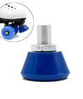 2 Pack Roller Skate Toe Stops With 82A PU Rubber Plugs And Brake Blocks For All Surfaces, Wear-Resistant, blue, close-up view
