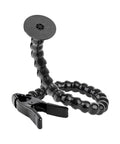 Assistive Tech Spring Clamp Kit With 24 Inch Flexible Hose Arm, One Clamp And One Disc shown in coiled position