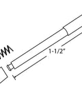 10 Pack Black Window Screen Plunger Latches Featuring Heavy Duty Aluminum Pins And Spring Loaded Clips For Zero Sweat Track Securing and Reliable DIY Screen Fixes Built Rock Solid For Everyday American Households shown with dimensions and components including spring.