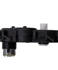 Side view of RS280 12V Steering Gearbox With Motor For Kids Ride On Cars Replacement Parts, black durable plastic, easy install.
