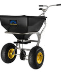 Spyker Ergo Pro Walk Behind Broadcast Spreader 80 Lb Capacity For Lawns And Turf, Heavy Duty Stainless Steel Frame, Easy Push Spreader