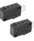 Two Pack VM Series SPDT Microswitch 1NO 1NC 125/250VAC 0.1A/5A Arcade Grade, side view, showing connection terminals.