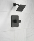 Matte Black Shower Faucet Trim Kit With Head And Handle, Universal MultiChoice Compatibility, High Power Full Body Spray, Valve Not Included