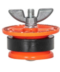2 Inch IPS Mechanical Test Plug with Screw and Zinc Nut, ABS Plastic Toilet Drain Plug for Plumbing Testing, Side View