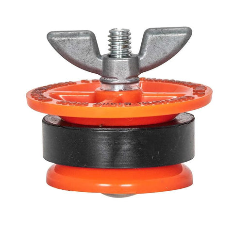 2 Inch IPS Mechanical Test Plug with Screw and Zinc Nut, ABS Plastic Toilet Drain Plug for Plumbing Testing, Side View