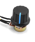 Close-up of smooth potentiometer tuning from Dope DC Motor Speed Controller With Digital Display And Start Stop Switch, 6V To 60V, 30A PWM For DC Motors