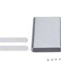 DIY Friendly Lightweight Aluminum Project Box Enclosure With Matte Silver Sandblasted Finish, Heavy Duty Oxidation Treated Case For Circuit Boards, PCB Wiring And Electronics Projects, Industrial Equipment Use, with cover plates and screws