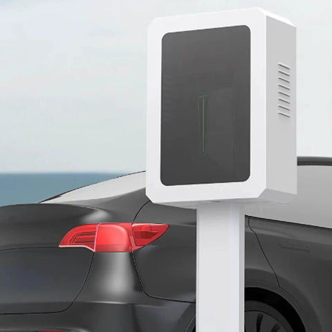 Badass Heavy Duty Electric Vehicle Charger Protection Box Wall Mounted Enclosure with thick steel and tempered glass.