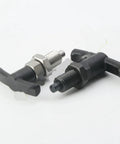 Heavy Duty Stainless Steel T Handle Indexing Plunger Precision Self Locking Locating Pin With Return Spring Rock Solid Grip For Woodworking Jigs And Fixtures M20, showing black and silver models.