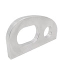 Side view of Durable Aluminum Bow Eye For Boats, Marine Rope Hole Hardware For Docking, Anchoring, And Fishing, Easy Install On Rowboats And Jon Boats, Corrosion Resistant Marine Fittings, 4.33 Inch Length, 0.39 Inch Thick, Heavy Duty Boat Hardware.