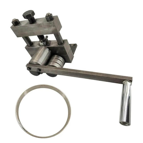 Manual Ring Roll Bender For Sheet Metal Bead Rolling And Plate Steel Forming, Easy Pro Grade Tool, Durable Steel Construction