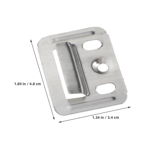 Heavy Duty Stainless Steel Wall Panel Clips 100 Pack Dead Simple Snap On Drywall Buckles showing metal bracket dimensions.