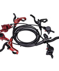 Upgrade Your Ride With This Premium Full Aluminum Alloy Hydraulic Disc Brake Kit Featuring Front And Rear Calipers Plus Brake Levers Easy Tool Free Pad Swap Universal Fit Smooth Stopping Power For Gnarly Trails