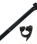 Seat Post 27.2mm By 350mm With Clamp Set For 27.2 To 28.6mm Bike Tubes Alloy Seatpost And Clamp Combo in black aluminum