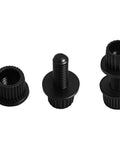 Black fasteners from Durable Nylon License Plate Screws Bolts Nuts Kit For Motorcycle And Bike Frame No Tools Needed Quick And Easy Install