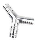 Top Shelf SUS304 Stainless Steel Y Shaped Hose Barb Tee Three Way Pipe Splitter Fitting, 8mm to 108mm for industrial piping.
