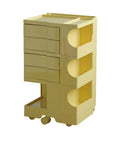 Kickass Yellow Rolling Storage Cart Featuring Ultra Smooth Three Sixty Degree Swivel Casters And Abs Plastic Build with four drawers.