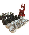 Fixturing Kit For Portable Five Eighth Inch Holes Welding Table With Magnetic Torch Holder, V Blocks, Riser Stops, Squaring Pins