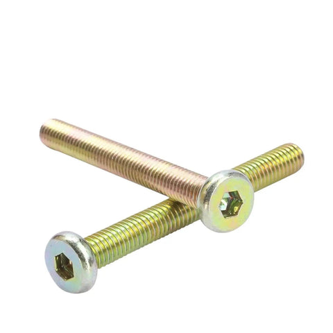 Hex Socket Flat Head Furniture Screws Set M8 M10 Zinc Plated Countersunk Bolts For Beds And Chairs 50mm Connector Screws 2 To 10 Pieces Built To Last Durable Carbon Steel