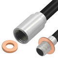 Heavy Duty Flat Copper Washers Set With Nuts And Bolts For Universal Oil Sump Plug Drain Seals Heat Resistant Ring Gaskets copper washer and threaded fitting