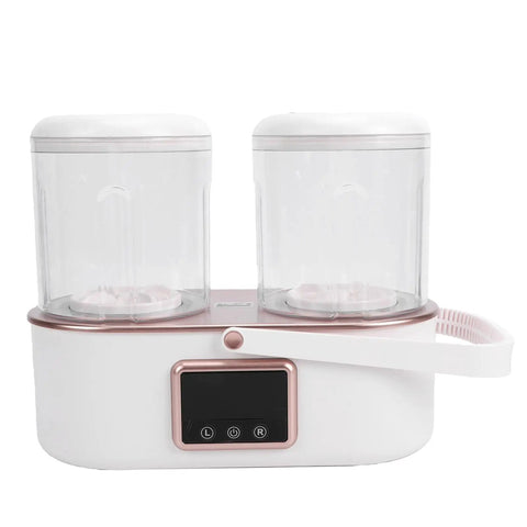 Portable Cordless Underwear Washing Machine With Built In 4000 Mah Battery For Ultrasonic Scrubbing, dual chamber design, compact size.