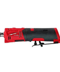 Pro Grade M12 Fuel One Quarter Inch Cordless Straight Die Grinder Bare Tool with three mode RPM switch, side view showing motor housing.