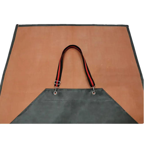 Thick Rubber Apron Workhorse For Dishwashing, Cleaning, Fishing, Lab Work, And More, Waterproof, chemical-resistant, brown-grey color
