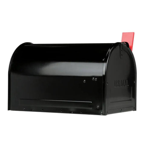 Marshall Locking Mailbox Large Black With Concealed Locking Compartment Rugged Rust Resistant Steel Construction