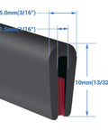 Self Adhesive Rubber Edge Trim For Sheet Metal EPDM U Channel Edge Protector Fits One Sixteenth Inch Metal 20 Feet Black Easy