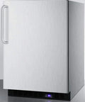 Frost Free Under Counter Upright Freezer Slick Stainless Steel Finish With Digital Controls And Towel Bar Handle 24 Inch built-in view