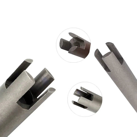 Close-up of 10 Piece Screw Tap Extractor Set High Speed Steel Drill Tap Remover For Broken Heads And Stripped Screws With Box