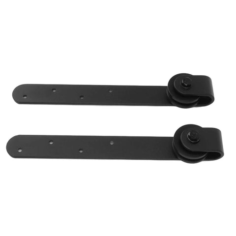 Rustic Barn Door Hardware Kit For Sliding Wooden Doors, Smooth Quiet Track System, heavy duty roller set, black metal, DIY install