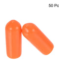 50 Pieces Rubber End Caps For 5mm Inner Diameter Round Tubes Vinyl Bolt Cap Cover Orange Protect Floors And Furniture From Scratches