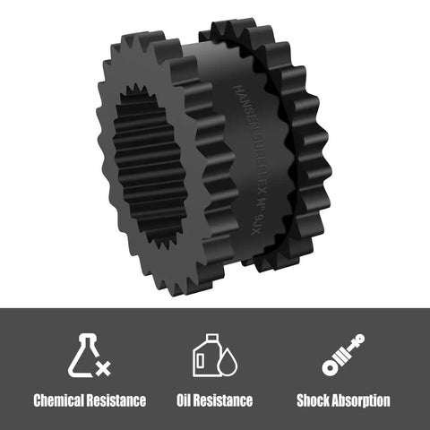 Beefy 9J Coupling Insert EPDM Rubber Spider For 9J 9JE Hubs Built Tough Solid Design 3 Inch Length 6 Inch OD black