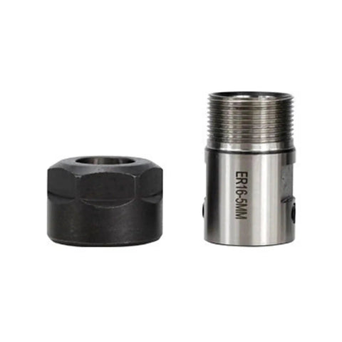 Heavy Duty Lathe Spindle Extension Rod For Milling Machines And CNC Cutters with ER16A collet and black hex nut design.